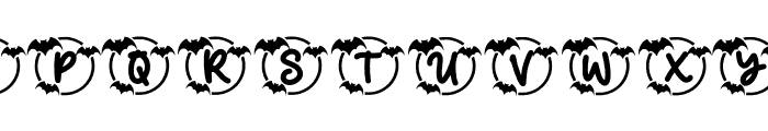 Monogram Circle Bat Font UPPERCASE