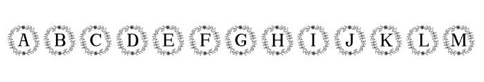 Monogram Circle Flo Font UPPERCASE