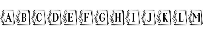Monogram Floral Border Font LOWERCASE