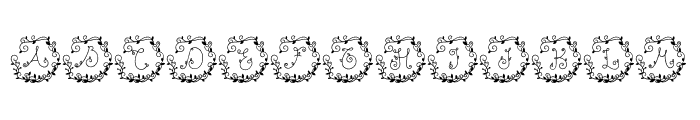 Monogram Floral Font UPPERCASE