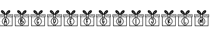 Monogram Gift Box Font UPPERCASE