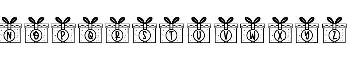 Monogram Gift Box Font LOWERCASE