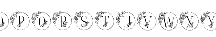 Monogram Handdrawn Rose Font LOWERCASE