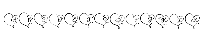 Monogram Heart Font LOWERCASE