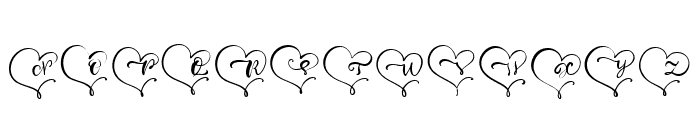 Monogram Heart Font LOWERCASE
