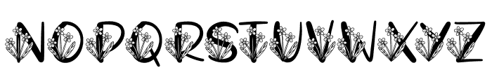 Monogram Kindy Petunia Font UPPERCASE