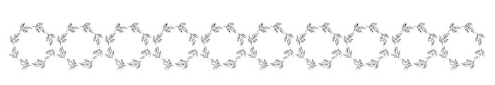 Monogram Leaves Wreath Font OTHER CHARS