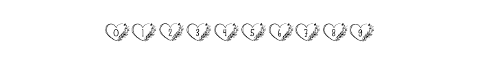 Monogram Love Flower Font OTHER CHARS