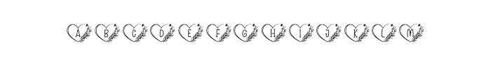 Monogram Love Flower Font UPPERCASE