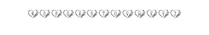 Monogram Love Flower Font UPPERCASE