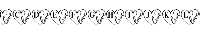 Monogram Love Frame Font UPPERCASE