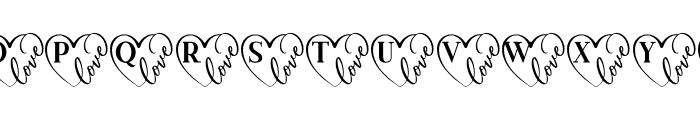 Monogram Love Frame Font LOWERCASE