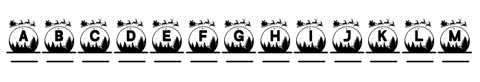 Monogram Santa Deer Font UPPERCASE