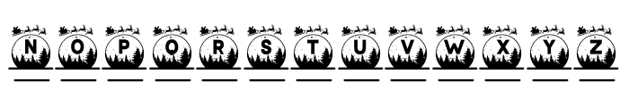 Monogram Santa Deer Font UPPERCASE