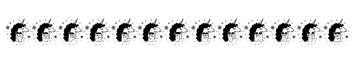 Monogram Winter Unicorn Font UPPERCASE