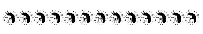 Monogram Winter Unicorn Font LOWERCASE