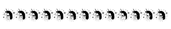 Monogram Winter Unicorn Font LOWERCASE