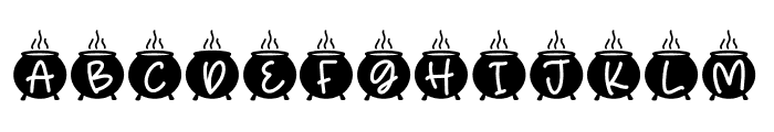 Monogram Witch Cauldron Font UPPERCASE