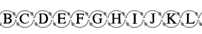 Monogram family leaf Font UPPERCASE