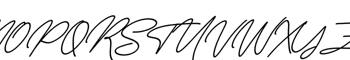 Monoline Signature Italic Font UPPERCASE