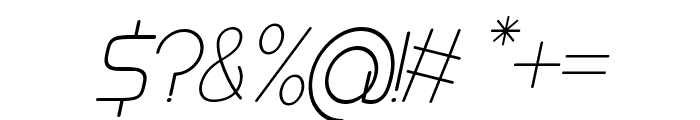 Monolinia Italic Font OTHER CHARS