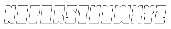 Monolith Pro Outline Italic Font UPPERCASE