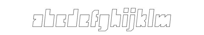 Monolith Pro Outline Italic Font LOWERCASE