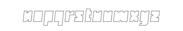 Monolith Pro Outline Italic Font LOWERCASE