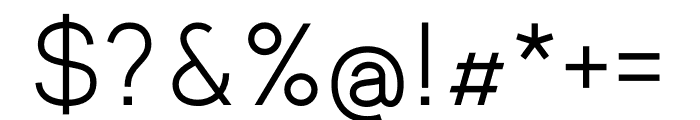 Monolith Regular Font OTHER CHARS
