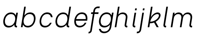 Monolith RegularItalic Font LOWERCASE