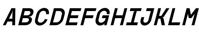 Monopack Oblique Font UPPERCASE