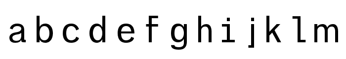 Monospace regular Font LOWERCASE