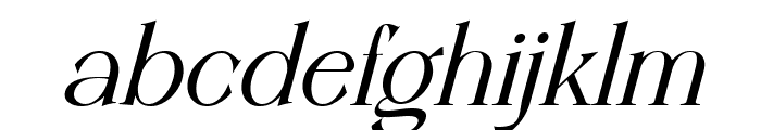 Monrovia - Slant Regular Font LOWERCASE