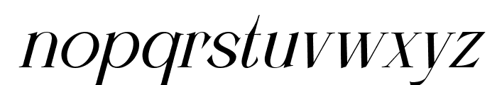 Monrovia - Slant Regular Font LOWERCASE