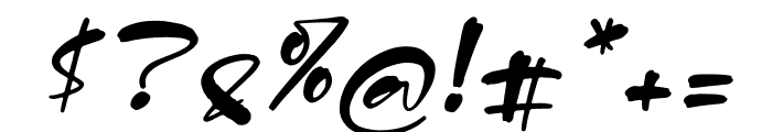 Monstar Jackline Italic Font OTHER CHARS