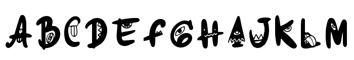 Monster1 Regular Font UPPERCASE