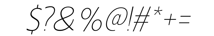 Montblack Thin Italic Font OTHER CHARS