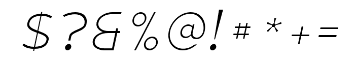 Montenna Extra Light Italic Font OTHER CHARS