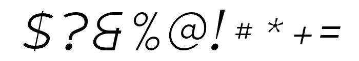 Montenna Light Italic Font OTHER CHARS