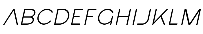 Montenna Light Italic Font UPPERCASE