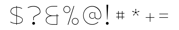 Montenna Thin Font OTHER CHARS