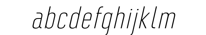Monton-ExtraLightItalic Font LOWERCASE