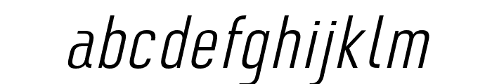 Monton-LightItalic Font LOWERCASE