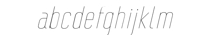 Monton Thin Italic Font LOWERCASE