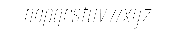 Monton Thin Italic Font LOWERCASE