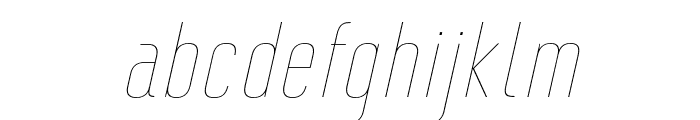 Monton-ThinItalic Font LOWERCASE
