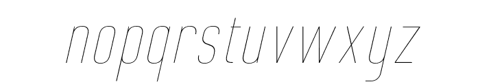 Monton-ThinItalic Font LOWERCASE