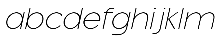 Montreal ThinOblique Italic Font LOWERCASE