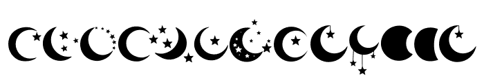 Moon and Star Font UPPERCASE
