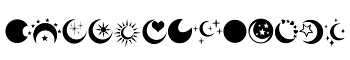Moon and Star Font UPPERCASE